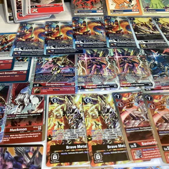 110 Digimon Card lot of 110 cards 38 foils and 82 non Foil cards - Picture 15 of 16